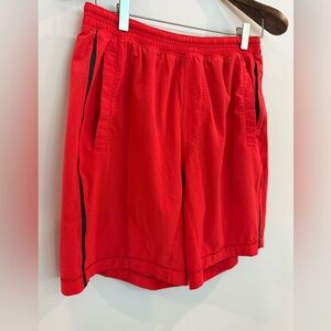 lululemon athletica Red Men’s Athletic Shorts with Black Trim